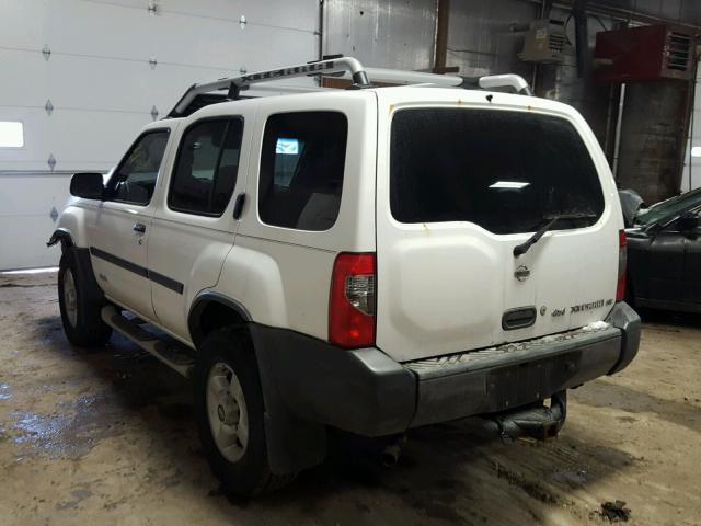 5N1ED28Y61C580804 - 2001 NISSAN XTERRA XE WHITE photo 3