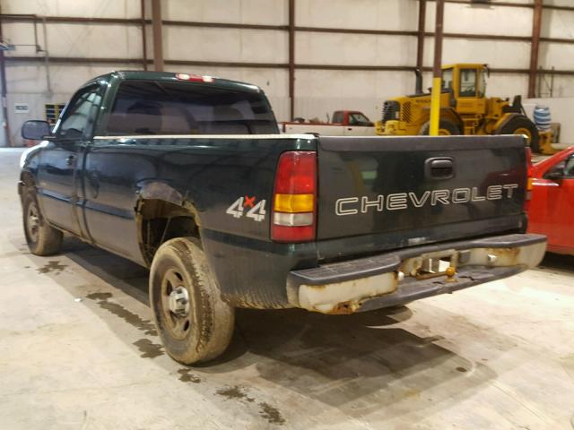 1GCEK14W71Z118581 - 2001 CHEVROLET SILVERADO GREEN photo 3