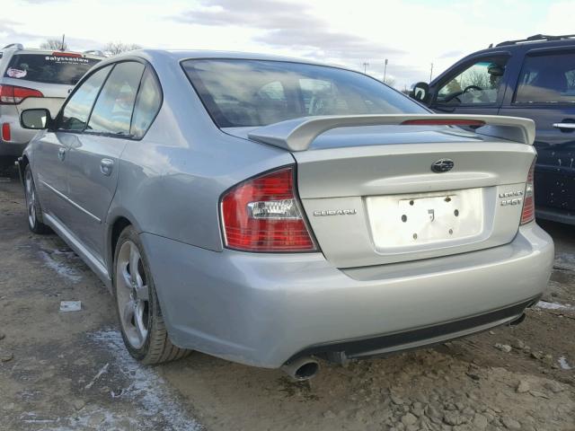 4S3BL676854216921 - 2005 SUBARU LEGACY GT SILVER photo 3