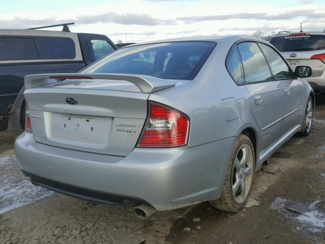 4S3BL676854216921 - 2005 SUBARU LEGACY GT SILVER photo 4