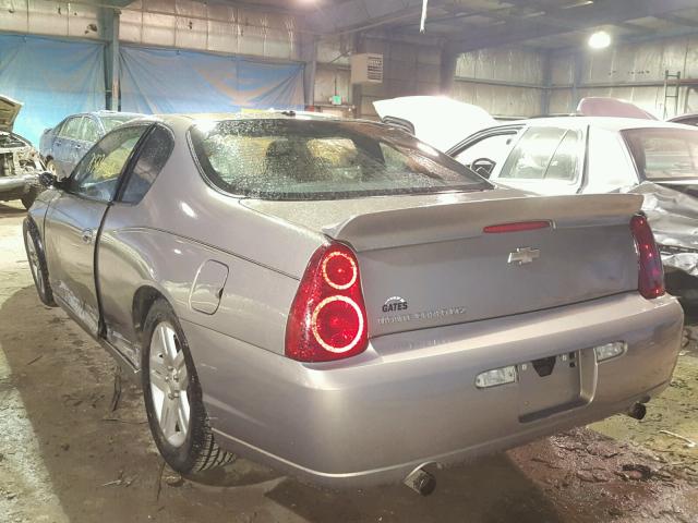 2G1WN151869186767 - 2006 CHEVROLET MONTE CARL თაფლისფერი ფოტო 3