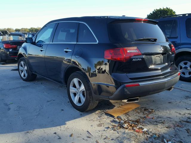 2HNYD2H25AH525426 - 2010 ACURA MDX BLACK photo 3