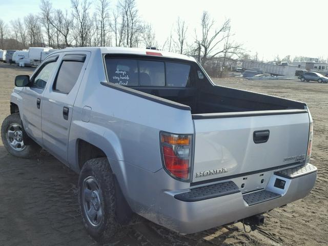 2HJYK16276H559590 - 2006 HONDA RIDGELINE SILVER photo 3