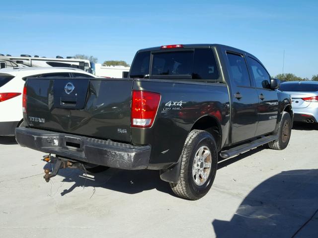 1N6AA07B55N517939 - 2005 NISSAN TITAN XE GREEN photo 4