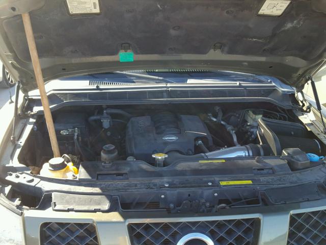 1N6AA07B55N517939 - 2005 NISSAN TITAN XE GREEN photo 7