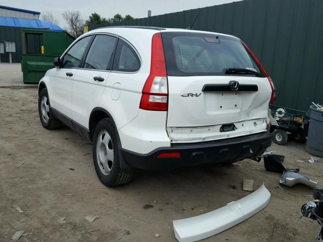 5J6RE48309L035951 - 2009 HONDA CR-V LX WHITE photo 3