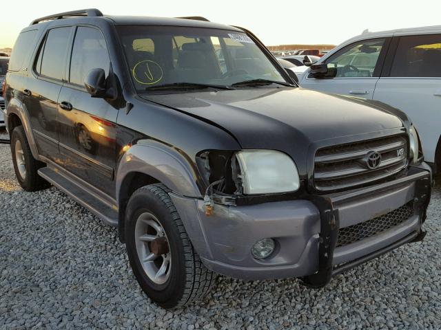 5TDZT34A72S108621 - 2002 TOYOTA SEQUOIA SR BLACK photo 1