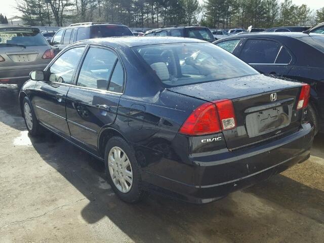 2HGES16574H598342 - 2004 HONDA CIVIC LX BLACK photo 3