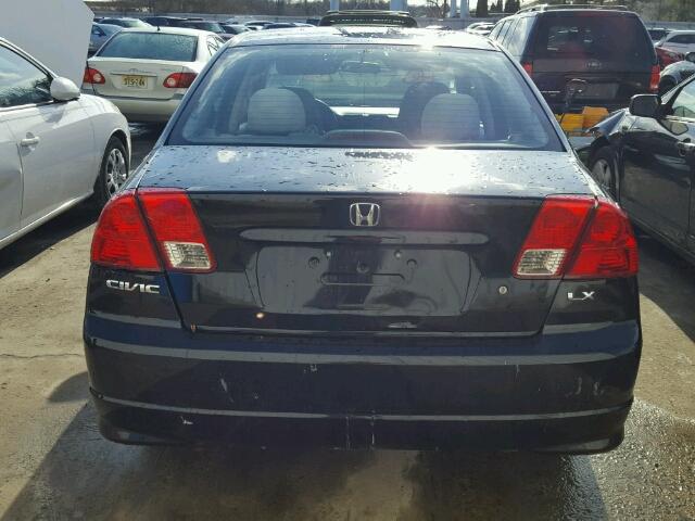 2HGES16574H598342 - 2004 HONDA CIVIC LX BLACK photo 9