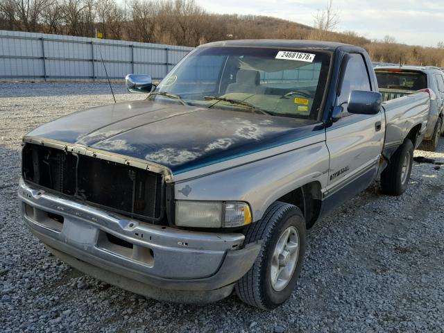 1B7HC16Y7VS213598 - 1997 DODGE RAM 1500 TWO TONE photo 2