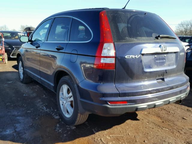 5J6RE4H52AL028876 - 2010 HONDA CR-V EX BLUE photo 3