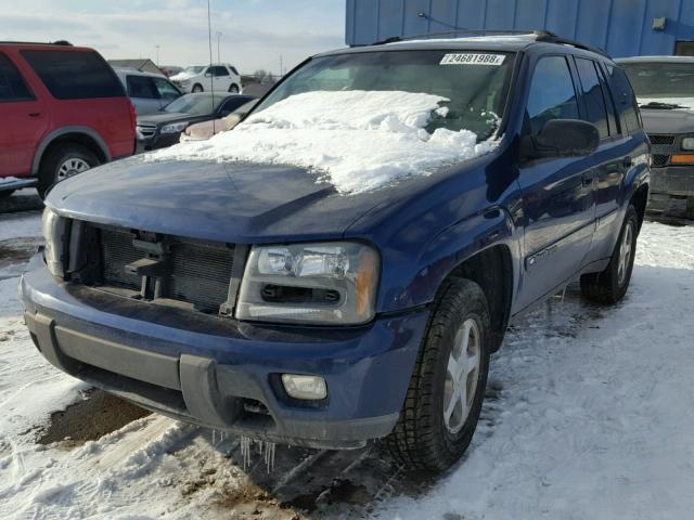 1GNDT13S432369116 - 2003 CHEVROLET TRAILBLAZE BLUE photo 2