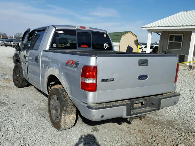 1FTPW14545FA26307 - 2005 FORD F150 SUPER SILVER photo 3