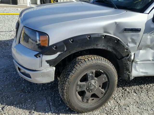 1FTPW14545FA26307 - 2005 FORD F150 SUPER SILVER photo 9