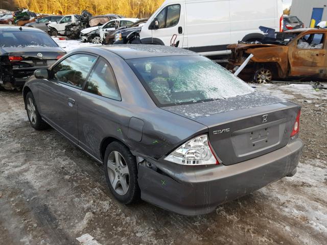 1HGEM22965L026840 - 2005 HONDA CIVIC EX ნაცრისფერი ფოტო 3