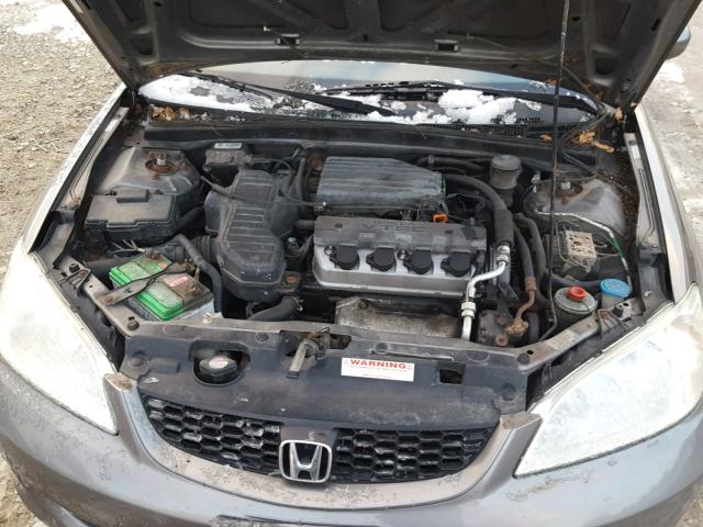 1HGEM22965L026840 - 2005 HONDA CIVIC EX ნაცრისფერი ფოტო 7