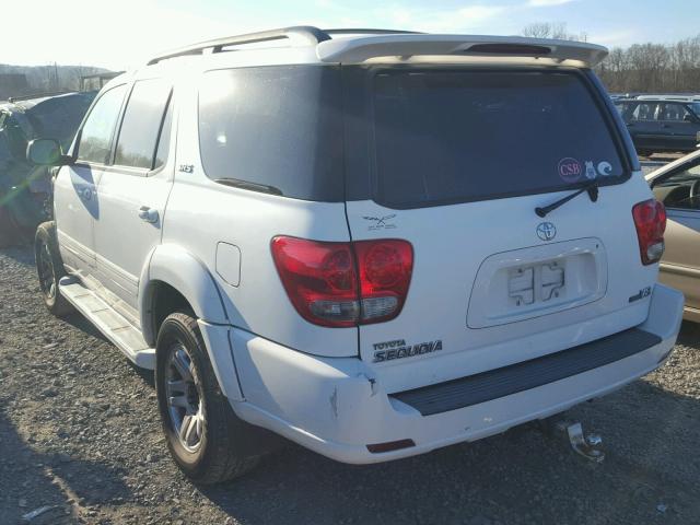 5TDZT34AX5S246383 - 2005 TOYOTA SEQUOIA SR WHITE photo 3