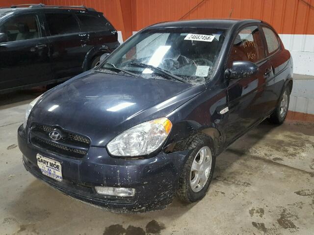 KMHCN35C97U014173 - 2007 HYUNDAI ACCENT BAS BLUE photo 2