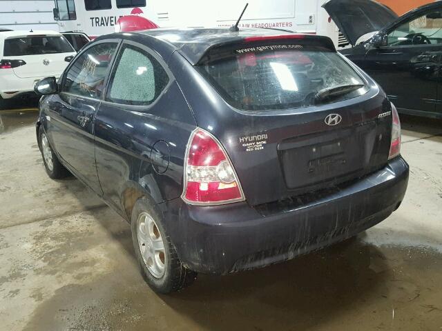 KMHCN35C97U014173 - 2007 HYUNDAI ACCENT BAS BLUE photo 3