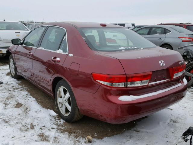 1HGCM56804A160845 - 2004 HONDA ACCORD EX BURGUNDY photo 3