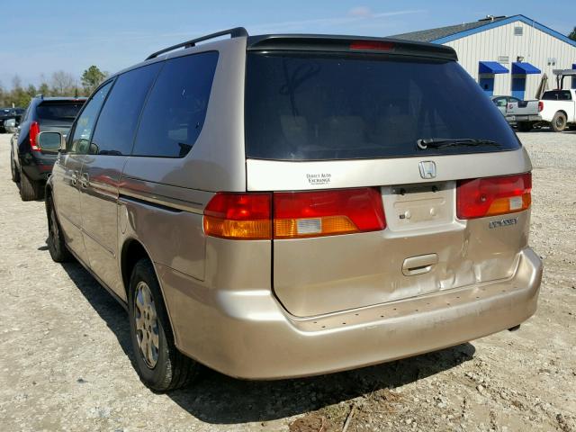 5FNRL18952B007134 - 2002 HONDA ODYSSEY EX GOLD photo 3