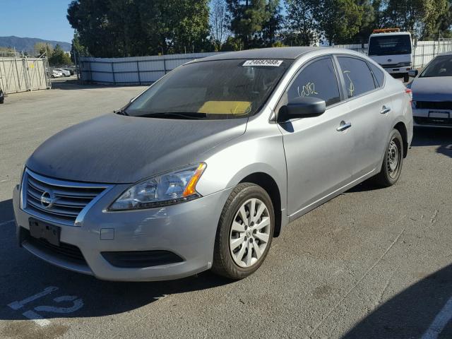 3N1AB7AP7DL760778 - 2013 NISSAN SENTRA S GRAY photo 2