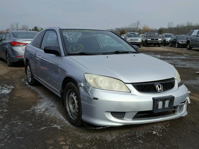 1HGEM21555L076496 - 2005 HONDA CIVIC LX SILVER photo 1