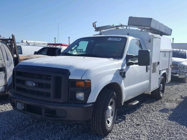 1FDWF30548EE37550 - 2008 FORD F350 SRW S WHITE photo 2