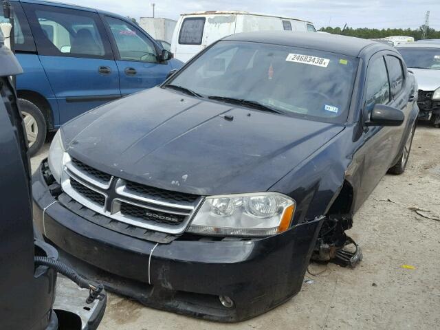 1B3BD1FG6BN508326 - 2011 DODGE AVENGER MA BLACK photo 2