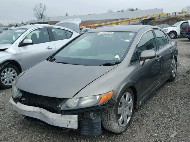 1HGFA16566L010668 - 2006 HONDA CIVIC LX GRAY photo 2