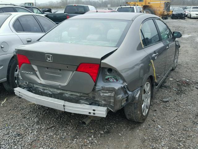 1HGFA16566L010668 - 2006 HONDA CIVIC LX GRAY photo 4