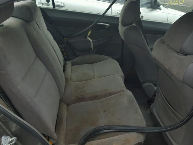 1HGFA16566L010668 - 2006 HONDA CIVIC LX GRAY photo 6