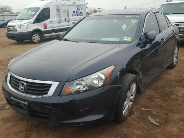 1HGCP26858A051082 - 2008 HONDA ACCORD EXL BLACK photo 2