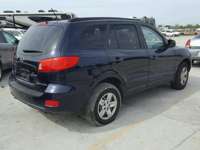 5NMSG13D79H261129 - 2009 HYUNDAI SANTA FE G BLUE photo 4