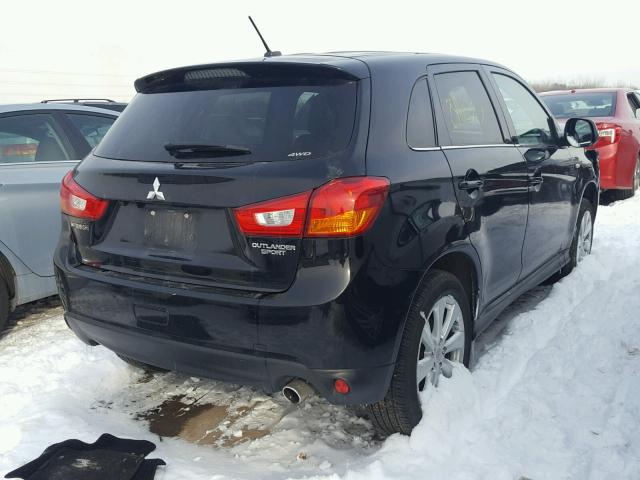 4A4AR4AU7EE027461 - 2014 MITSUBISHI OUTLANDER BLACK photo 4