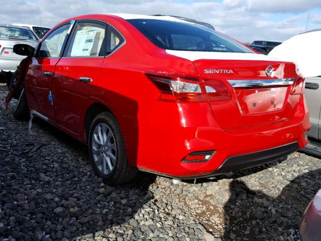 3N1AB7AP7JL617597 - 2018 NISSAN SENTRA S RED photo 3