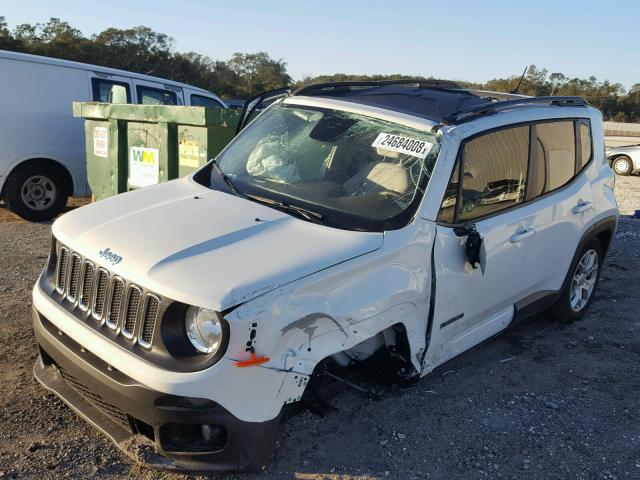 ZACCJABB5HPF71424 - 2017 JEEP RENEGADE L WHITE photo 2