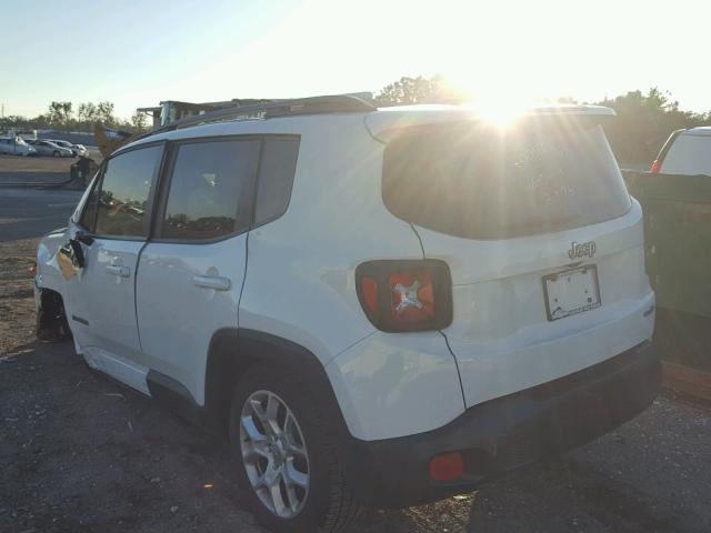 ZACCJABB5HPF71424 - 2017 JEEP RENEGADE L WHITE photo 3