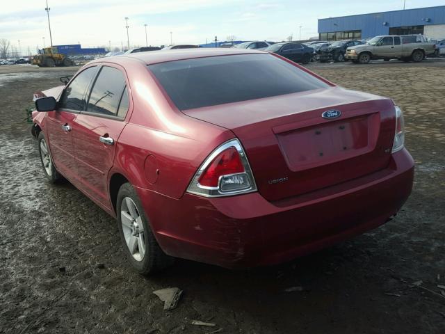 3FAHP07Z07R125342 - 2007 FORD FUSION SE RED photo 3