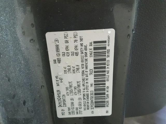 3D7KS28AX7G813613 - 2007 DODGE RAM 2500 S BLACK photo 10