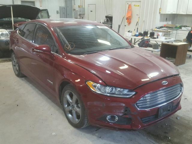 3FA6P0LU1ER184950 - 2014 FORD FUSION SE RED photo 1