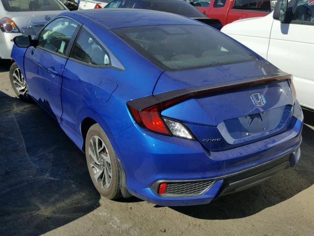 2HGFC4B09GH306966 - 2016 HONDA CIVIC LX BLUE photo 3