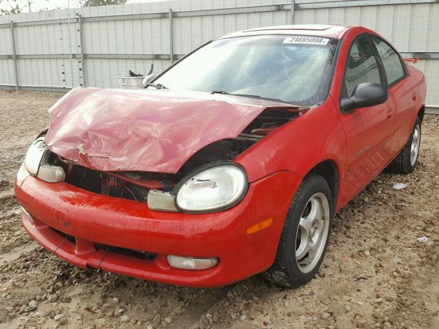 1B3ES46C81D181031 - 2001 DODGE NEON SE RED photo 2