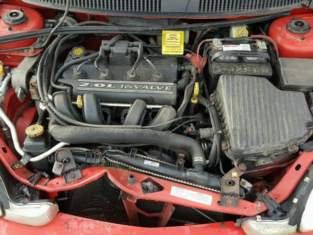 1B3ES46C81D181031 - 2001 DODGE NEON SE RED photo 7