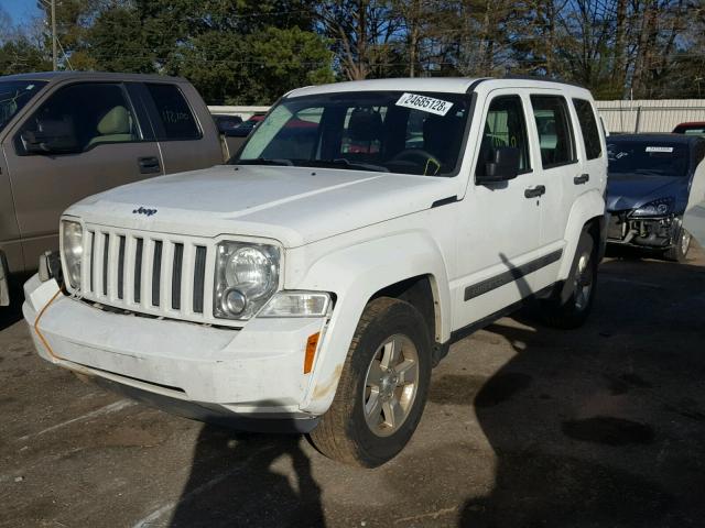 1C4PJLAK0CW148924 - 2012 JEEP LIBERTY SP WHITE photo 2