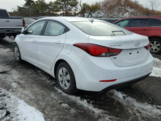 5NPDH4AE8GH784940 - 2016 HYUNDAI ELANTRA SE WHITE photo 3