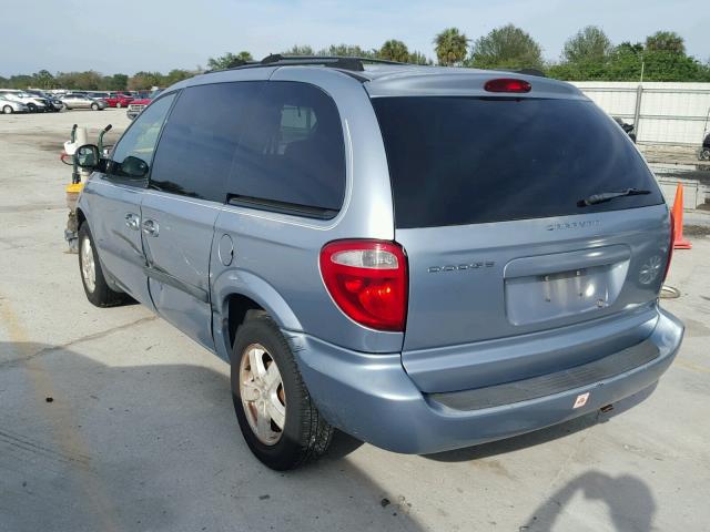 1D4GP45R55B434440 - 2005 DODGE CARAVAN SX BLUE photo 3