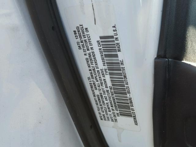 4S3BG6858X7637162 - 1999 SUBARU LEGACY OUT WHITE photo 10