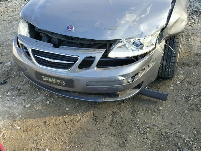 YS3FD49YX71141248 - 2007 SAAB 9-3 2.0T GRAY photo 9