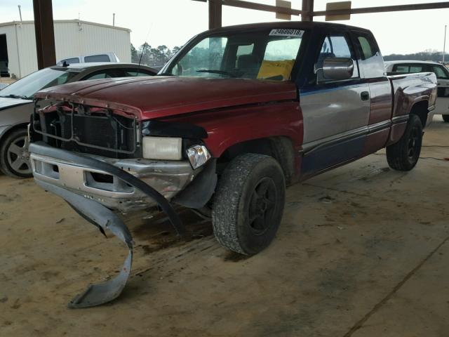 1B7HC13YXVJ606229 - 1997 DODGE RAM 1500 RED photo 2